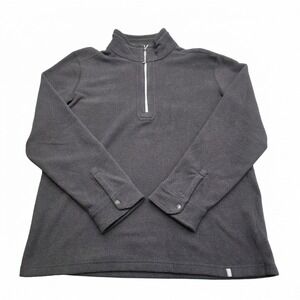 Stio Turpin Fleece Half Zip Mens Large Charcoal Grey Pullover Sweater Hiking NWT